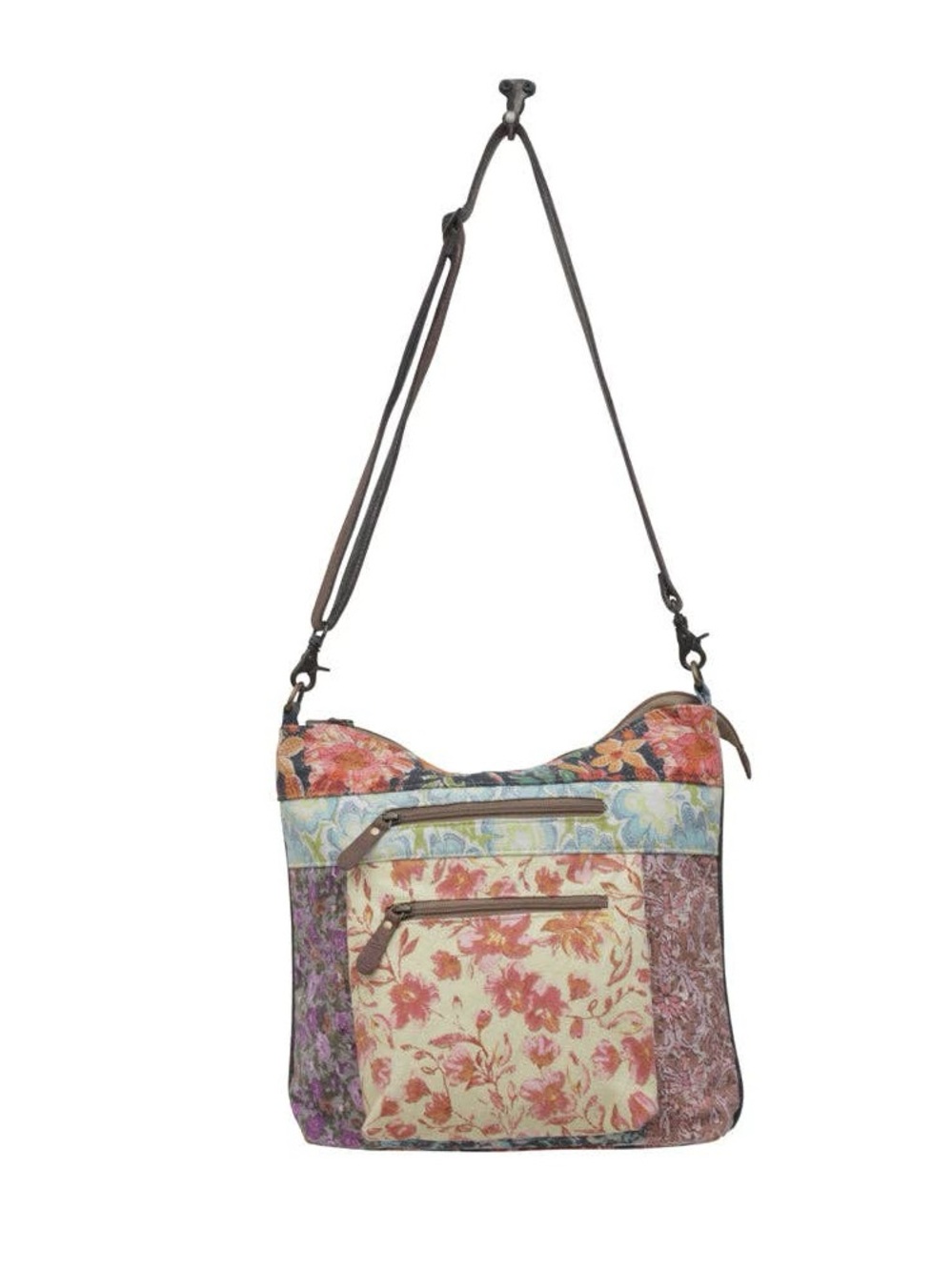 Myra Bag LE FLEUR ESSI SHOULDER BAG Floral Patchwork Crossbody Bag in Multicolor - Picture 2 of 6